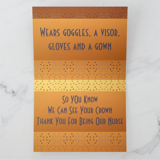 Onze verpleegkundige bedankt u kaart (Binnen)