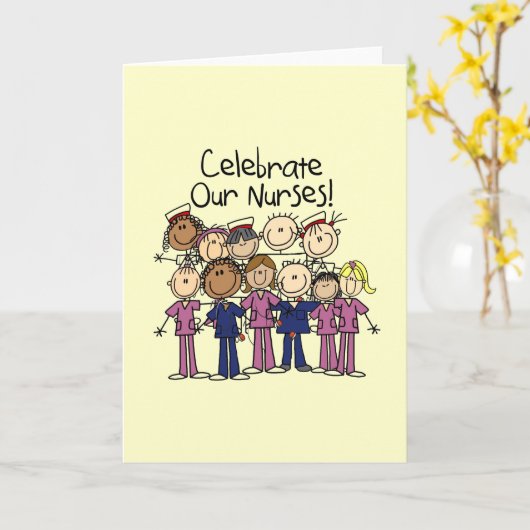 Onze verpleegsters vieren kaart (Gele Bloem)