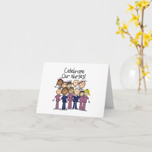 Onze verpleegsters vieren kaart (Gele Bloem)