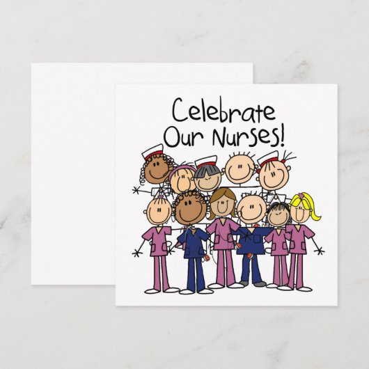 Onze verpleegsters vieren kaart (Voorkant / Achterkant)
