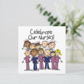 Onze verpleegsters vieren kaart (Staand voorkant)