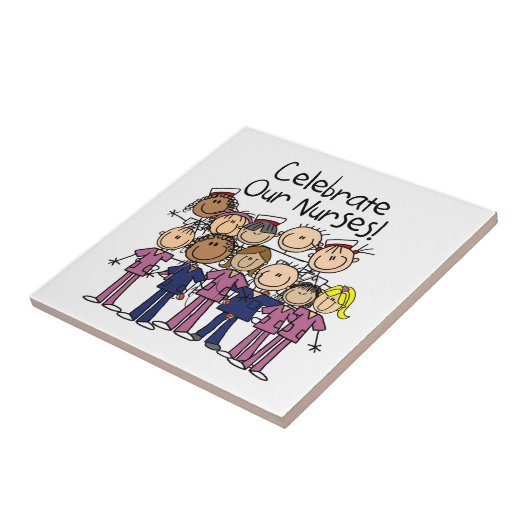 Onze verpleegsters vieren tegeltje (Zijkant)