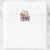 Onze verpleegsters vieren vierkante sticker (Tas)