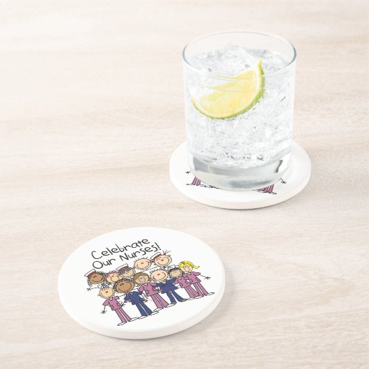 Onze verpleegsters vieren zandsteen onderzetter (Zijkant)