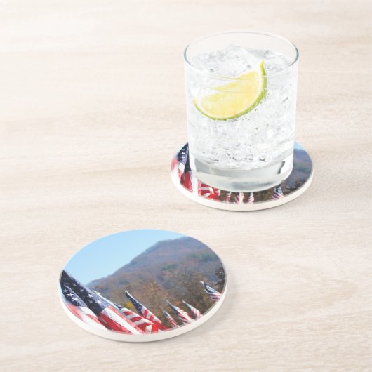 Onze veteranen eer zandsteen onderzetter (Zijkant)