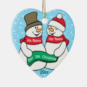 Onze vijfde kerst keramisch ornament (Rechts)