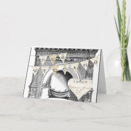 ONZE Vintage Franse Bunting van het HUWELIJK Kaart