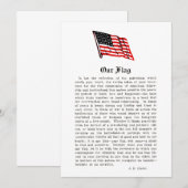 Onze vlag Amerikaanse Amerikaanse patriottistische Bedankkaart (Voorkant / Achterkant)