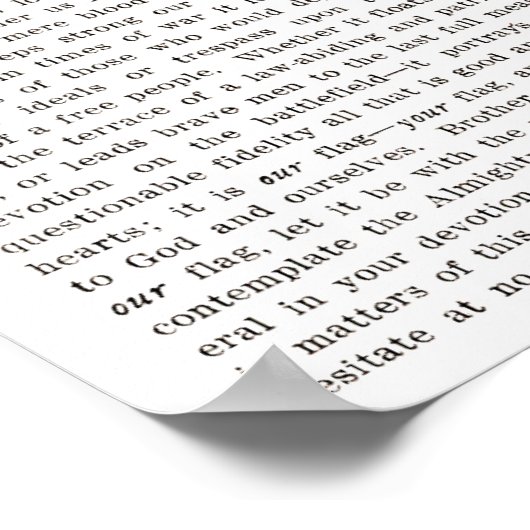 Onze vlag Amerikaanse Amerikaanse patriottistische Poster (Hoek)