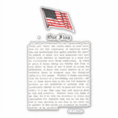 Onze vlag Amerikaanse Amerikaanse patriottistische Sticker (Voorkant)