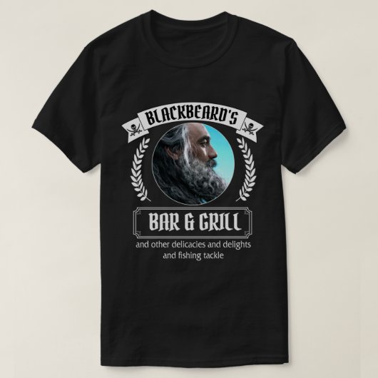 Onze vlag betekent 'Death Blackbeard Bar' en 'Gril T-shirt (Design voorkant)