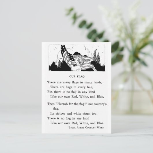 Onze vlag briefkaart (Staand voorkant)