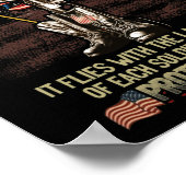 Onze vlag vliegt niet omdat de wind het beweegt poster (Hoek)