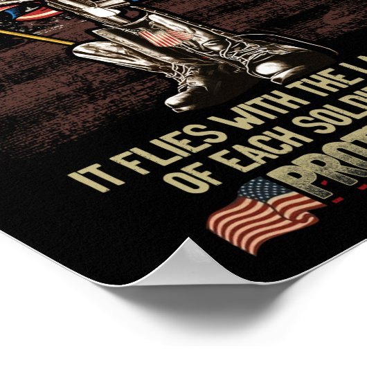 Onze vlag vliegt niet omdat de wind het beweegt poster (Hoek)