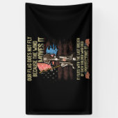 Onze vlag vliegt niet omdat de wind het beweegt spandoek (Verticaal)