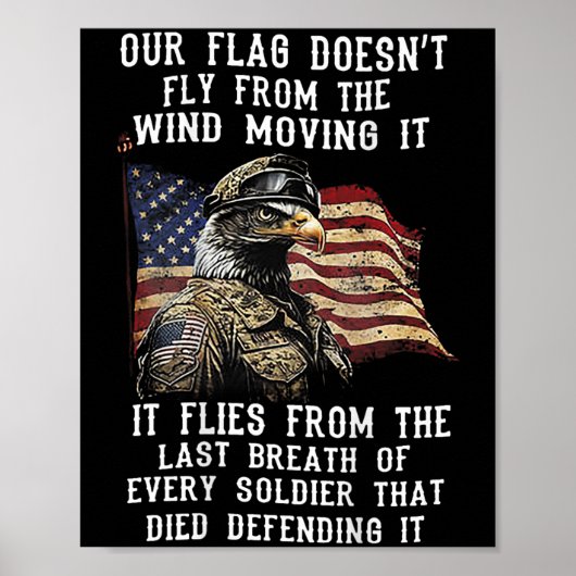 Onze vlag vliegt niet uit de wind (op BA) Poster (Voorkant)
