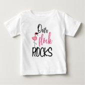 Onze Vloot Rocks Flamingo Moederdag Gift T-Shirt (Voorkant)