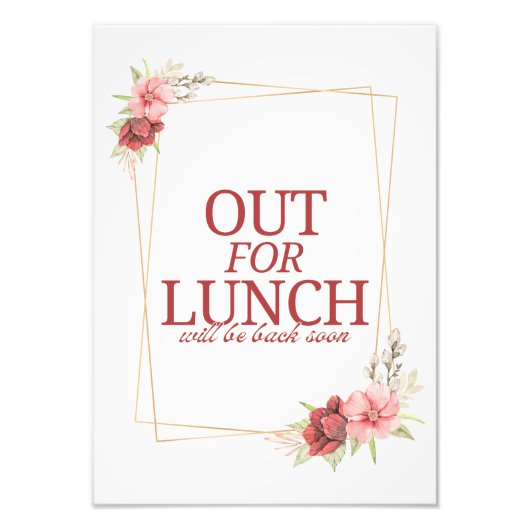 Onze voor de lunch foto afdruk (Voorkant)
