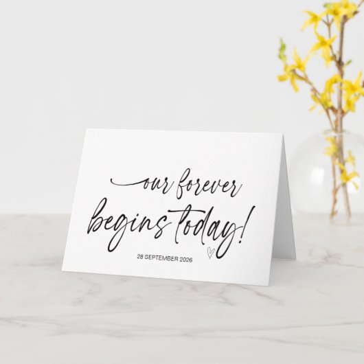 Onze voorganger begint vandaag de bruidsschat aan  kaart (Gele Bloem)