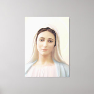 Onze vredesdame, Medjugorje, koningin van de vrede Canvas Afdruk