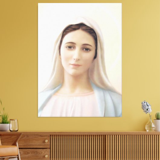 Onze vredesdame, Medjugorje, koningin van de vrede Canvas Afdruk (Insitu (Woonkamer))