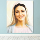 Onze vredesdame, moeder van de vrede, koningin van canvas afdruk (Insitu (Houten vloer))