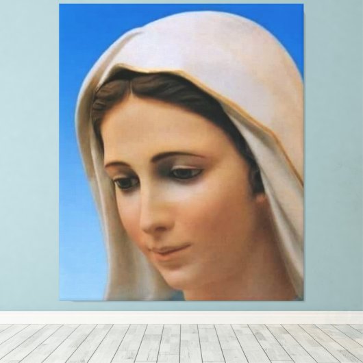 Onze vredesdame, moeder van de vrede, koningin van canvas afdruk (Insitu (Houten vloer))