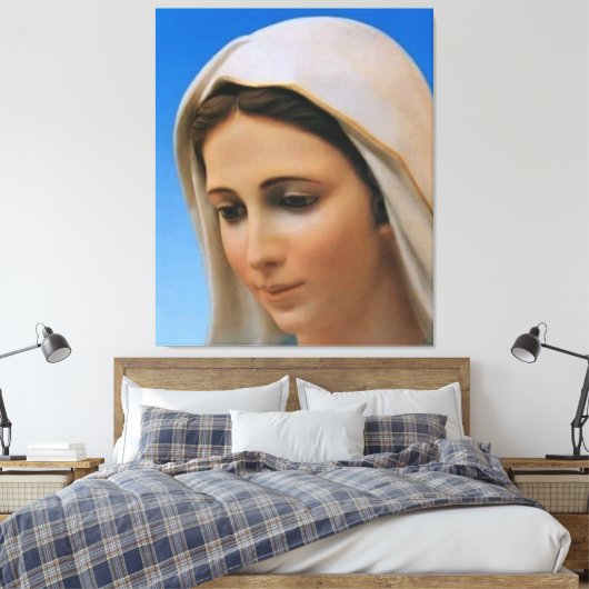 Onze vredesdame, moeder van de vrede, koningin van canvas afdruk (Insitu (Slaapkamer))