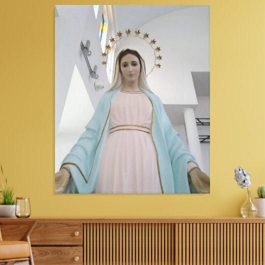 Onze vredesdame, moeder van de vrede, koningin van canvas afdruk (Insitu (Woonkamer))