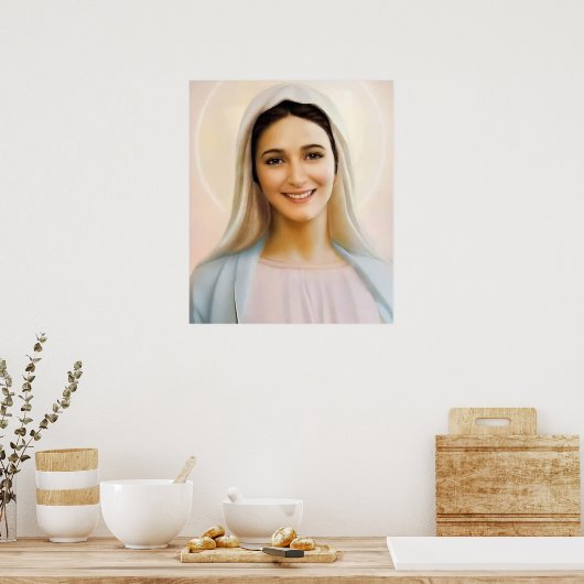 Onze vredesdame, moeder van de vrede, koningin van poster (Keuken)