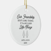 Onze Vriendschap Aangepaste Naam Kerstmis Keramisch Ornament (Rechts)