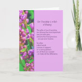 Onze vriendschap is een geschenk van schoonheid. kaart (Voorkant)