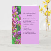 Onze vriendschap is een geschenk van schoonheid. kaart (Gele Bloem)