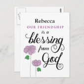 Onze vriendschap is een zegen van God Briefkaart (Voorkant / Achterkant)