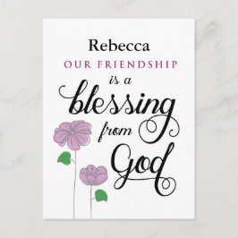 Onze vriendschap is een zegen van God Briefkaart