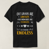Onze vriendschap is eindeloos, grappige beste vrie t-shirt (Design voorkant)