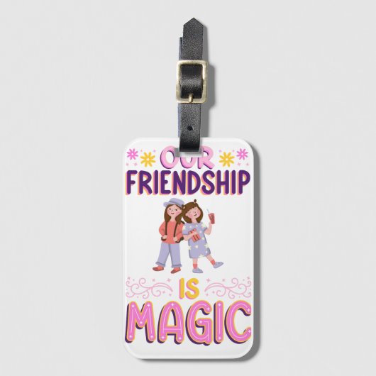ONZE VRIENDSCHAP IS MAGISCH VRIENDEN. BBF BAGAGELABEL (Voorkant (verticaal))