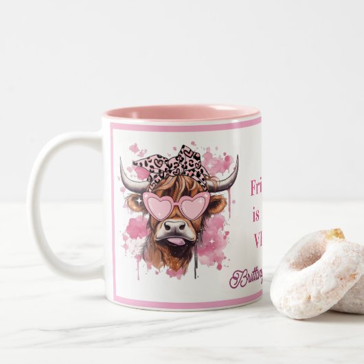 Onze Vriendschap Is MOOH-VELOUS Hereford Koe Mok (Met donut)