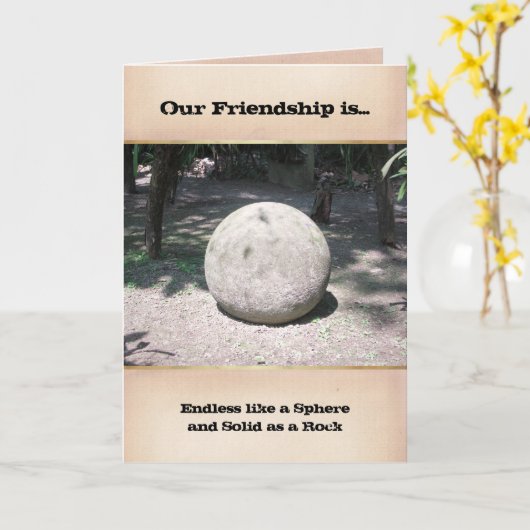 Onze vriendschap kaart (Gele Bloem)