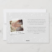 Onze vrolijke eerste kerstscriptfoto samen feestdagenkaart (Achterkant)