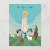 Onze Vrouwe Fatima en de herders gebeden kaart (Voorkant)