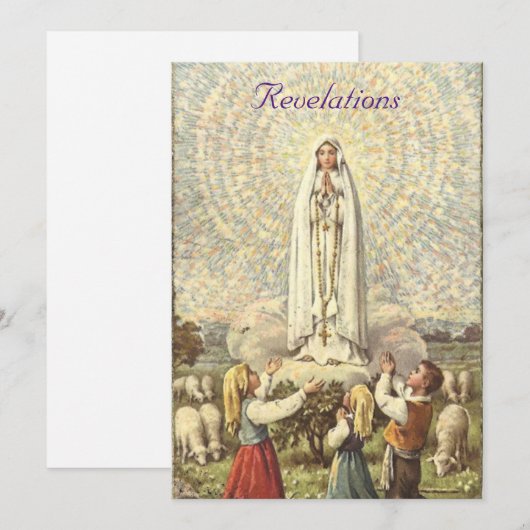 Onze Vrouwe Fatima Feestdagenkaart (Voorkant / Achterkant)