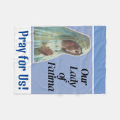 Onze Vrouwe Fatima Fleece Deken (Voorkant (Horizontaal))