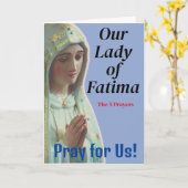 Onze Vrouwe Fatima Kaart (Gele Bloem)