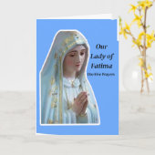 Onze Vrouwe Fatima Kaart (Gele Bloem)