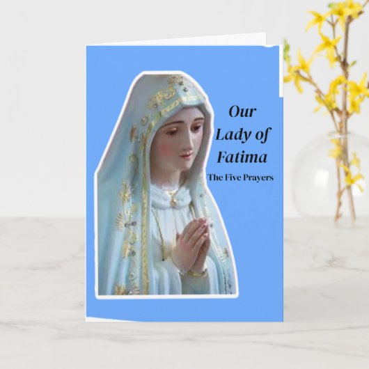 Onze Vrouwe Fatima Kaart (Gele Bloem)