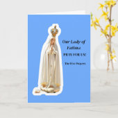 Onze Vrouwe Fatima Kaart (Gele Bloem)