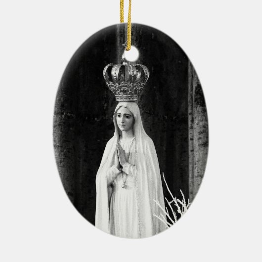 Onze Vrouwe Fatima Keramisch Ornament (Achterkant)