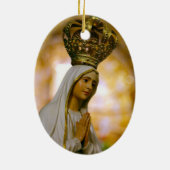 Onze Vrouwe Fatima Keramisch Ornament (Achterkant)
