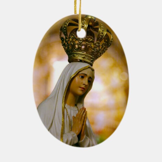 Onze Vrouwe Fatima Keramisch Ornament (Achterkant)